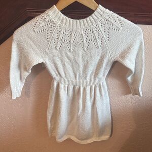 Cat & Jack Little Girls 3T Winter Shimmer Knit Casual Toddler Sweater Dress